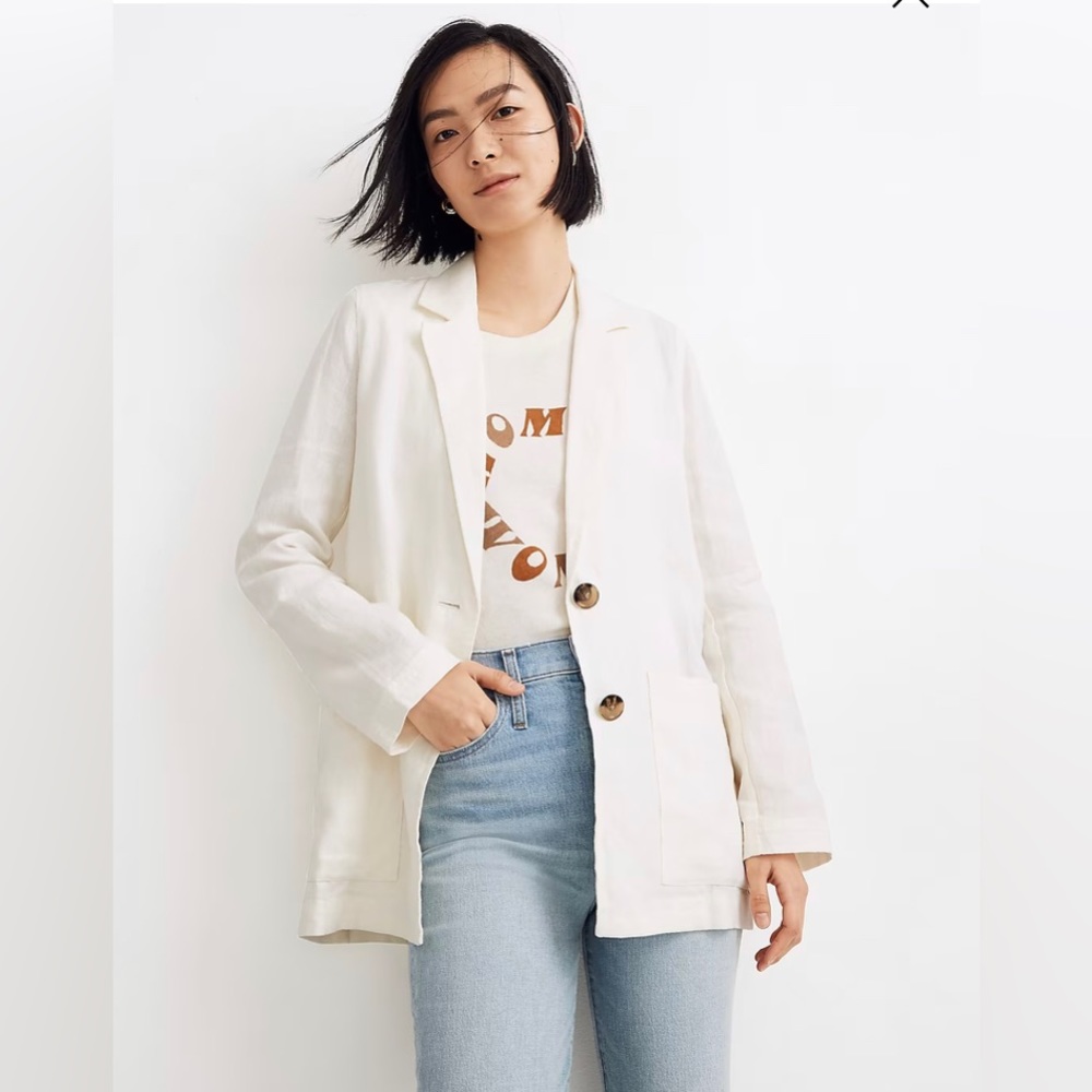 Madewell White Blazer